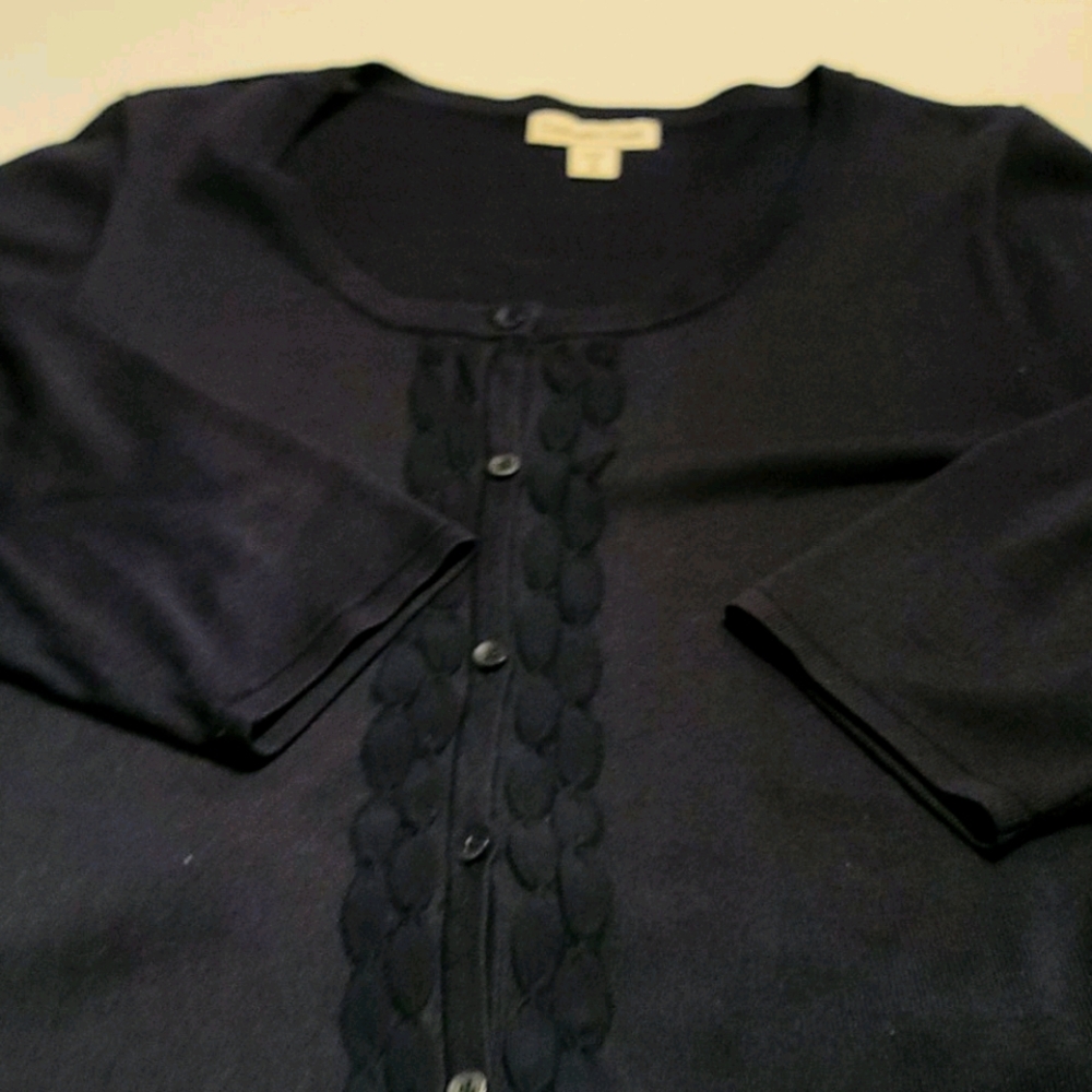Ladies Navy Blue sweater w 3/4 sleeve